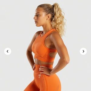 Gymshark Flawless Knit Sports Bra Burnt Orange
